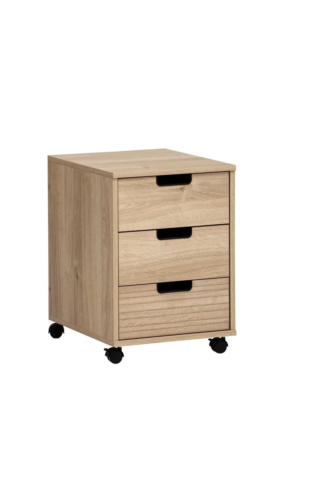 Schildmeyer Rollcontainer Emmik 3 Schubkästen Braun Weiß Eiche
