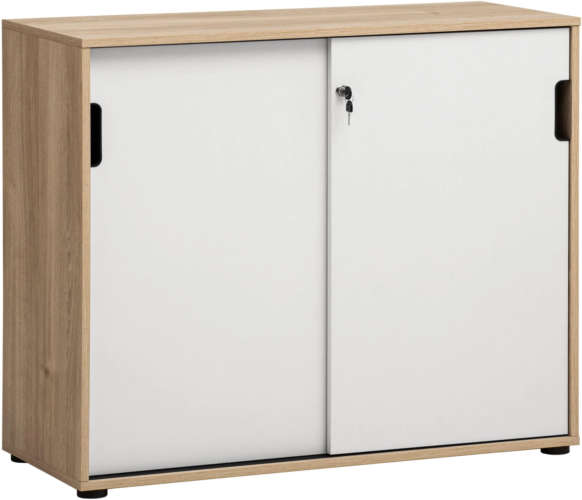 Schildmeyer Schiebetürenschrank Emmik Weiß Eiche Abschließbar - Bild 2