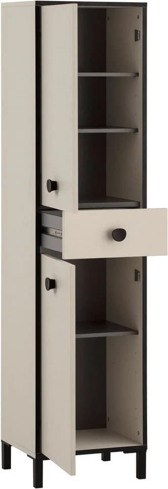 Schildmeyer Hochschrank Edda Cremebeige mit 2 Türen & Schublade - Bild 3