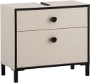 Schildmeyer Waschbeckenunterschrank Edda Beige Schwarz 2 Schubladen Bild 2
