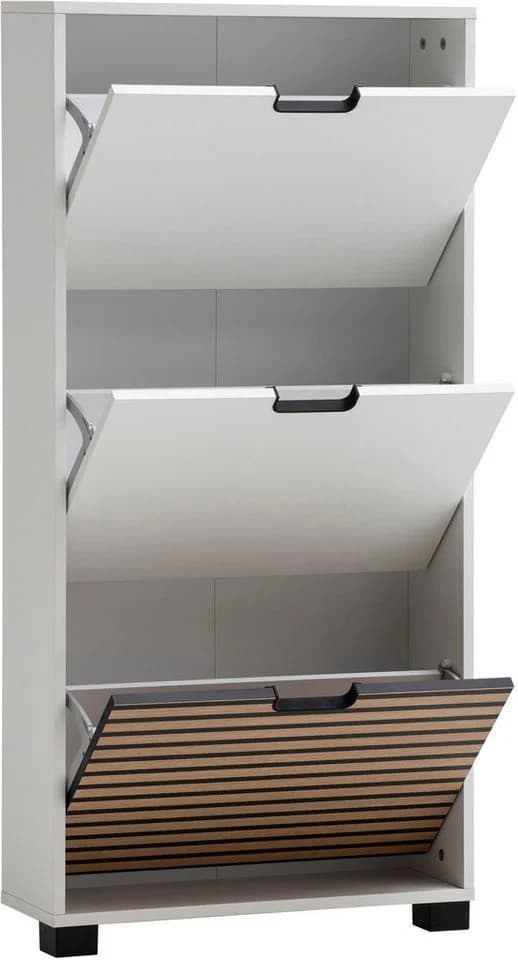 Schildmeyer Ryker Schuhschrank Weiß mit 3 Klappen - Bild 4