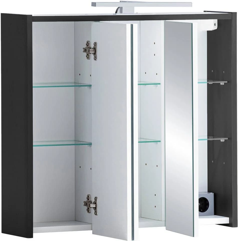 Spiegelschrank SCHILDMEYER Sander 65 cm LED-Beleuchtung Anthrazit - Bild 3