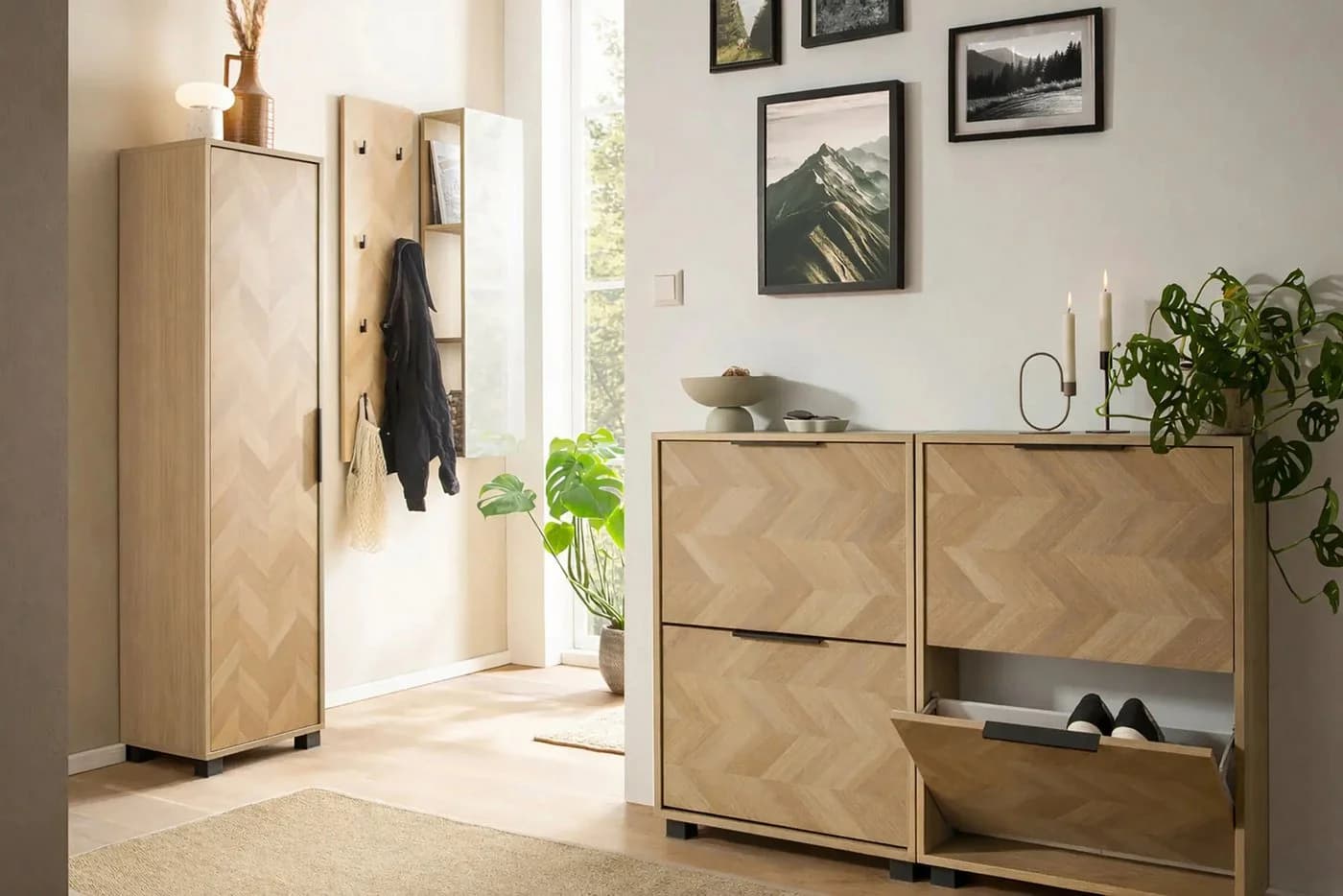 Hochschrank Schildmeyer Piazza 40,3 cm Eiche Hell FSC Holzwerkstoff