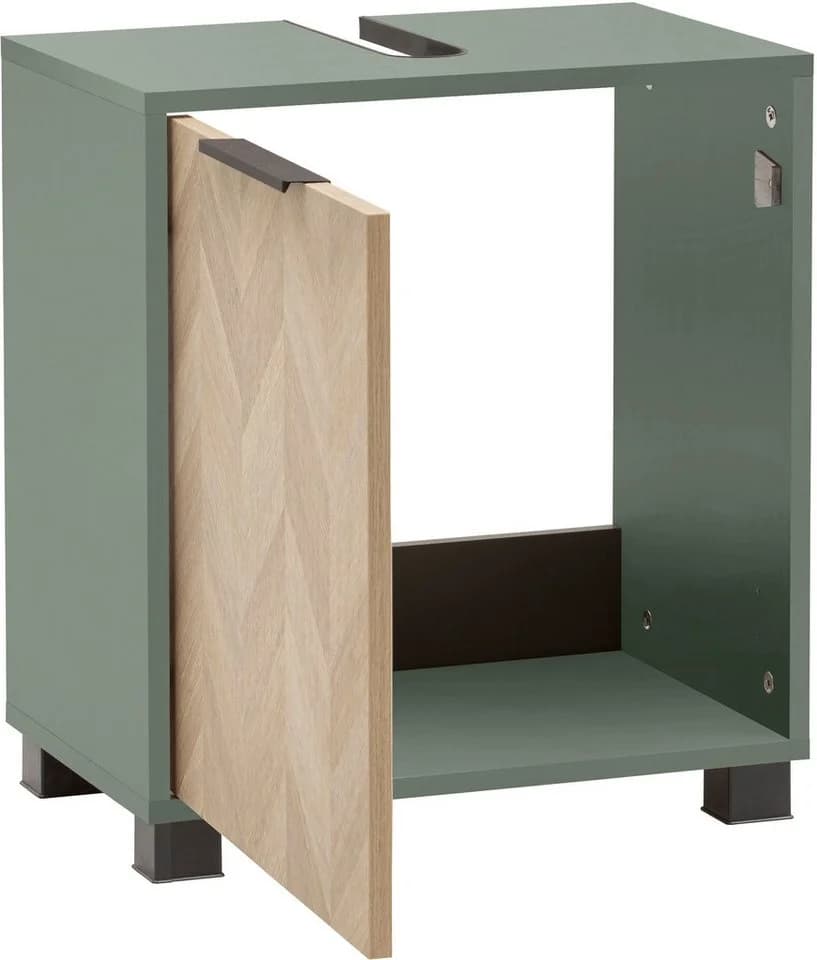 Schildmeyer Waschbeckenunterschrank Piazza 50,3 cm Grün Holzwerkstoff - Bild 3