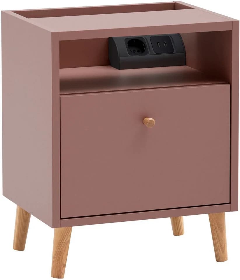 Nachtschrank Schildmeyer Bjarne Mauve USB Ladestation - Bild 2