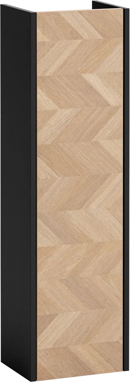Midischrank WELLTIME Lorna Schwarzmatt Eiche Chevron
