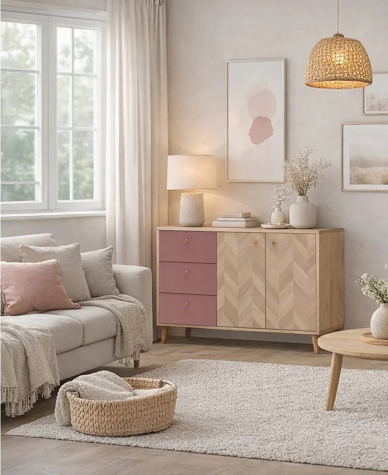 Kommode Schildmeyer Visby Eiche hell Mauve FSC-zertifizierter Holzwerkstoff - Bild 4