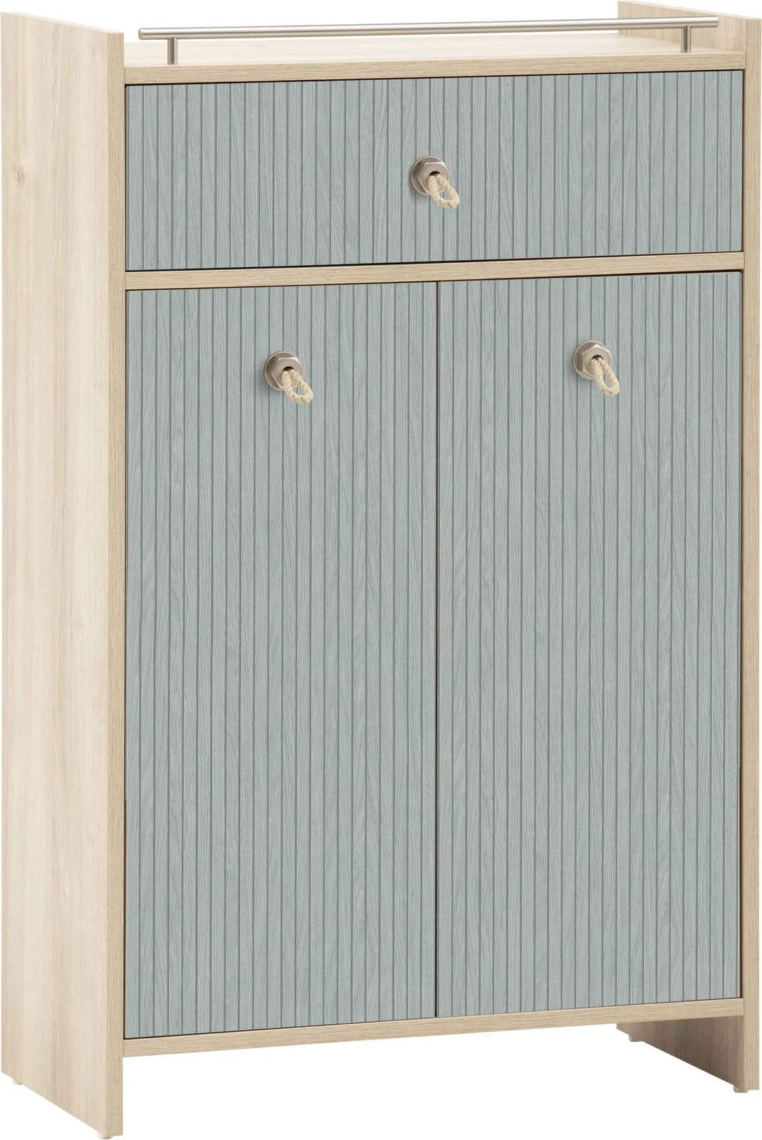 Schildmeyer Midischrank Sonderby Blau/Weiß Eiche Gestreift