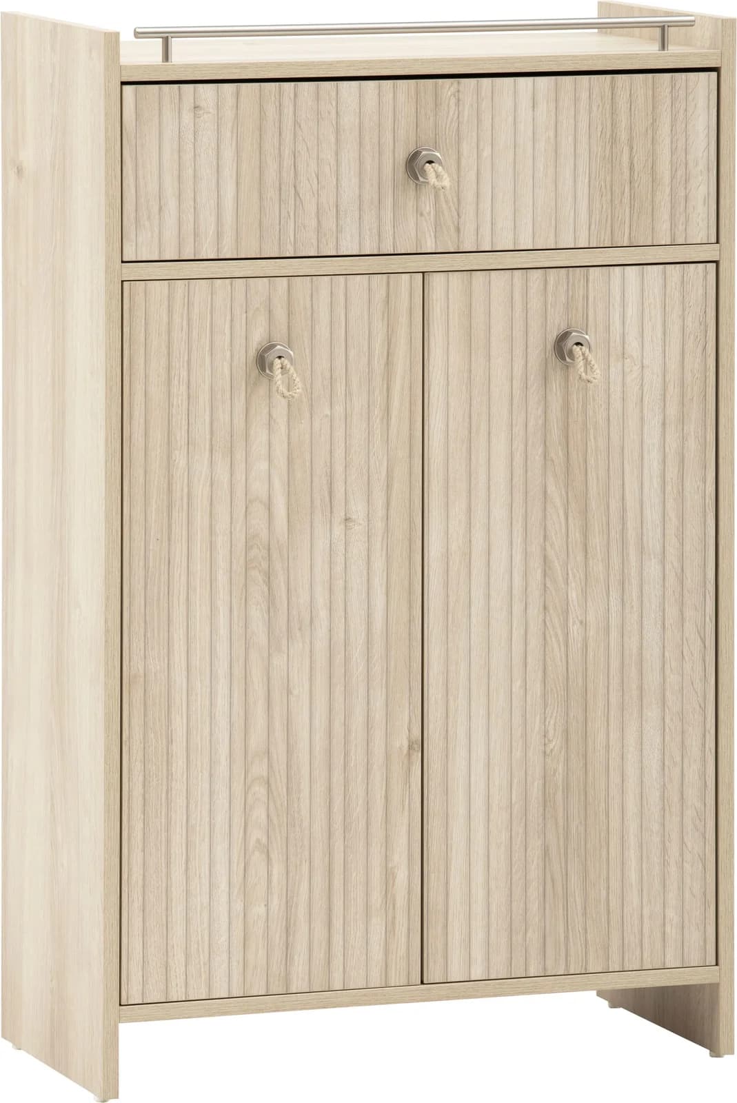 Schildmeyer Midischrank Sonderby 2 Türen & Schublade Beige/Weiß Eiche