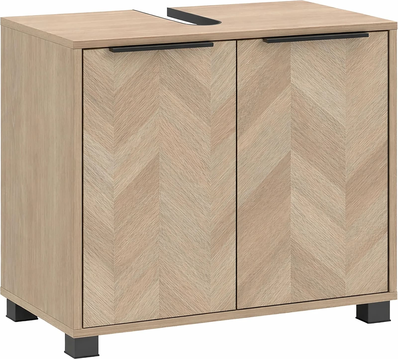 SCHILDMEYER PIAZZA Waschbeckenunterschrank 65 cm Eiche Hell