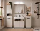 Schildmeyer Waschbeckenunterschrank Saga Eiche Landhaus Cremebeige Bild 1