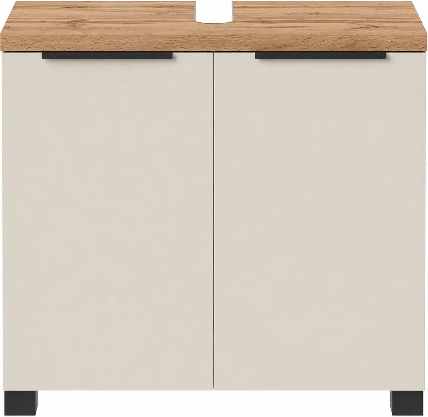 Schildmeyer Waschbeckenunterschrank Saga Eiche Landhaus Cremebeige - Bild 3