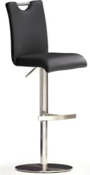 MCA FURNITURE Barhocker Bistrostuhl Schwarz Edelstahl Gebürstet Bild 2