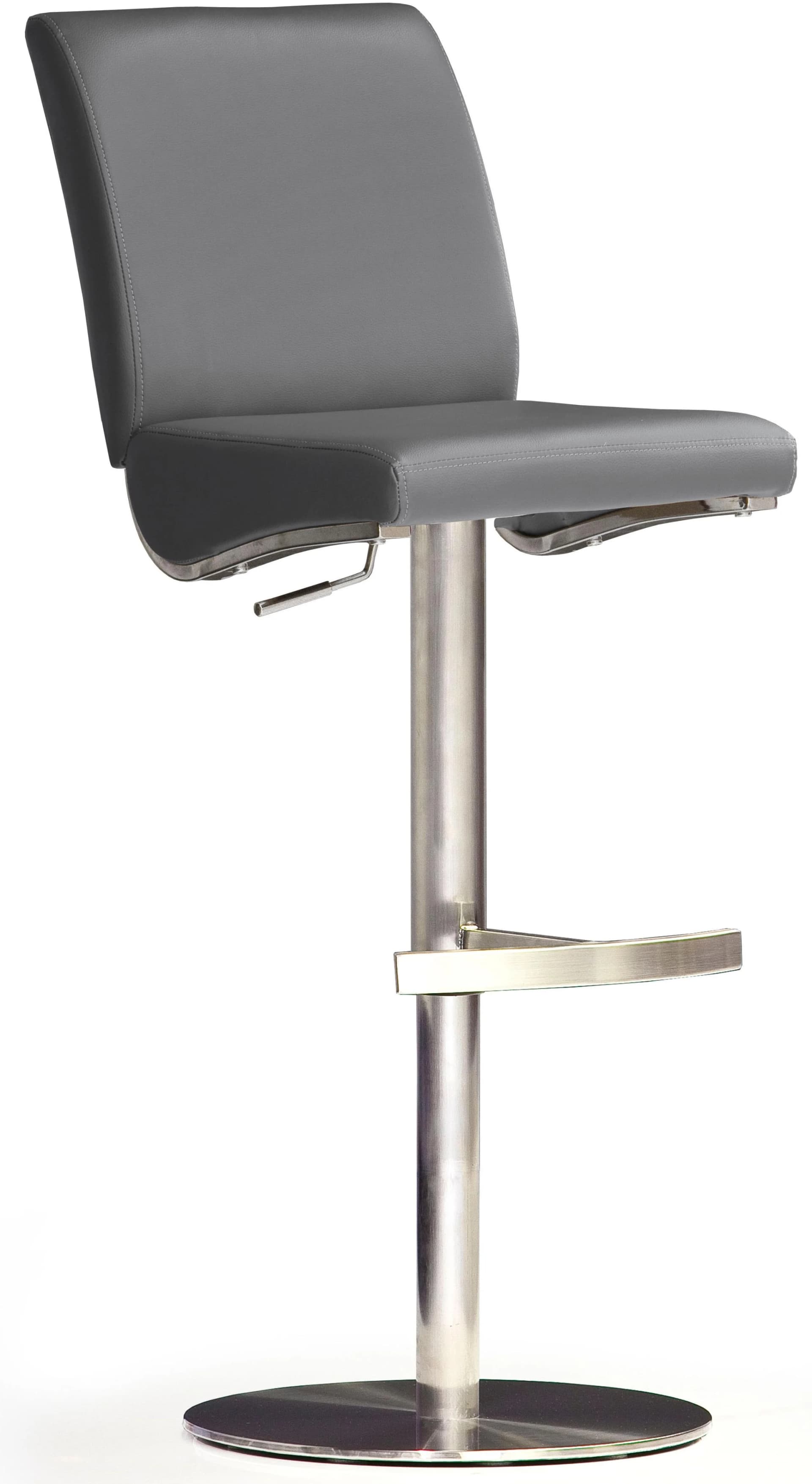 MCA FURNITURE Barhocker Bistrostuhl Grau Edelstahl Höhenverstellbar