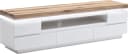 Lowboard Romina Weiß Eiche Massiv 5 Schubladen LED Bild 2
