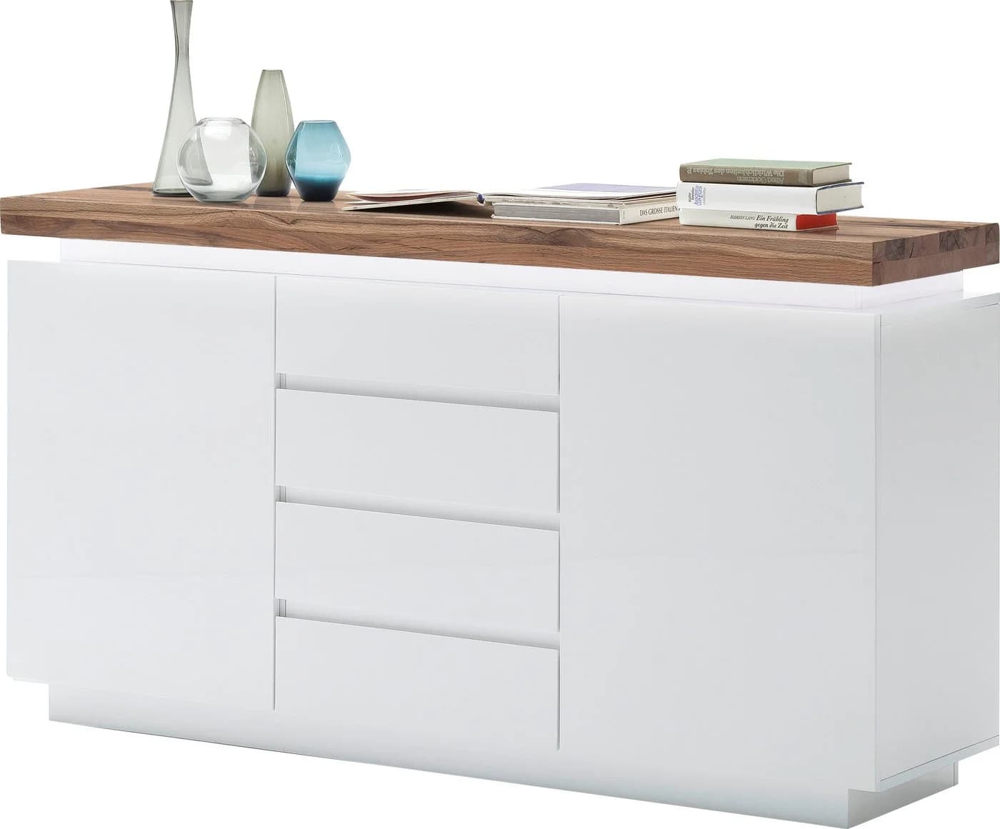 MCA furniture Sideboard Romina Weiß Matt mit LED Beleuchtung - Bild 4