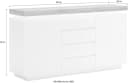MCA furniture Sideboard Romina Weiß Matt mit LED Beleuchtung Bild 5