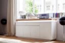MCA furniture Sideboard Romina Weiß Matt mit LED Bild 1