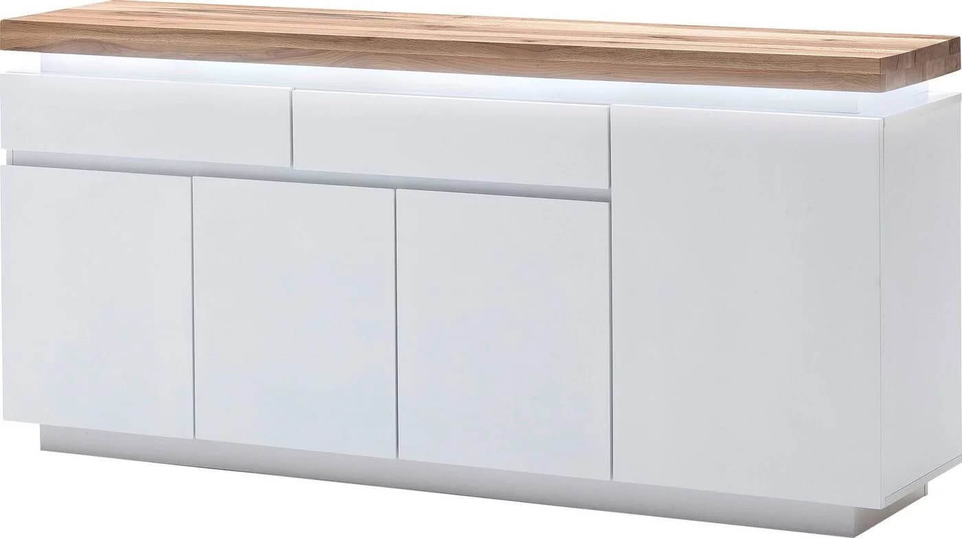 MCA furniture Sideboard Romina Weiß Matt mit LED - Bild 3