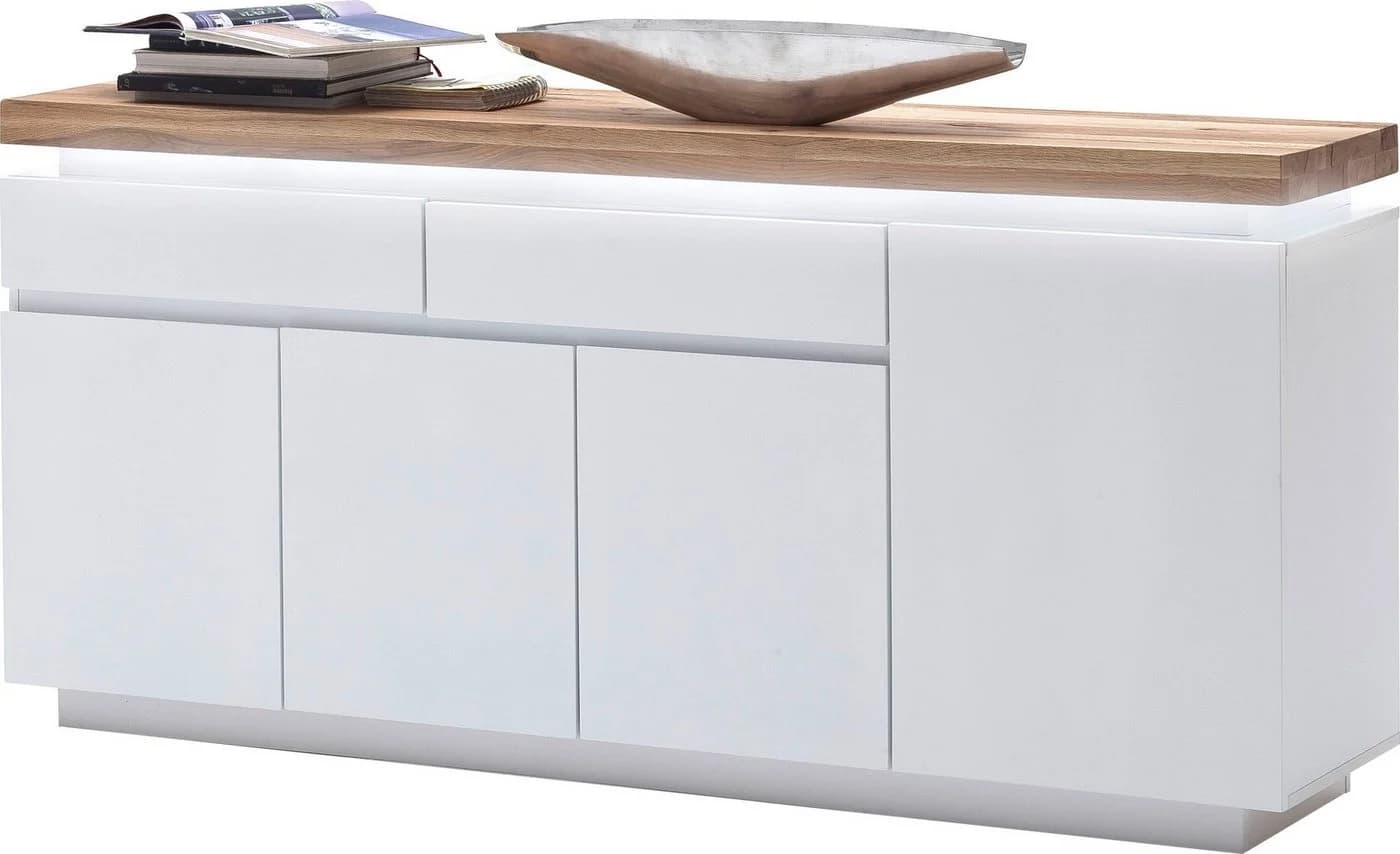 MCA furniture Sideboard Romina Weiß Matt mit LED - Bild 4
