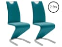 MCA Furniture Freischwinger Amado Set Petrol Chrom Kunstleder Bild 2
