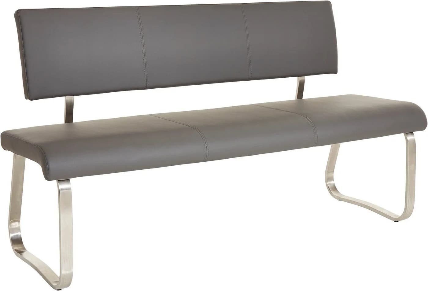 MCA Furniture Polsterbank Arco Grau Edelstahl Gebürstet - Bild 2