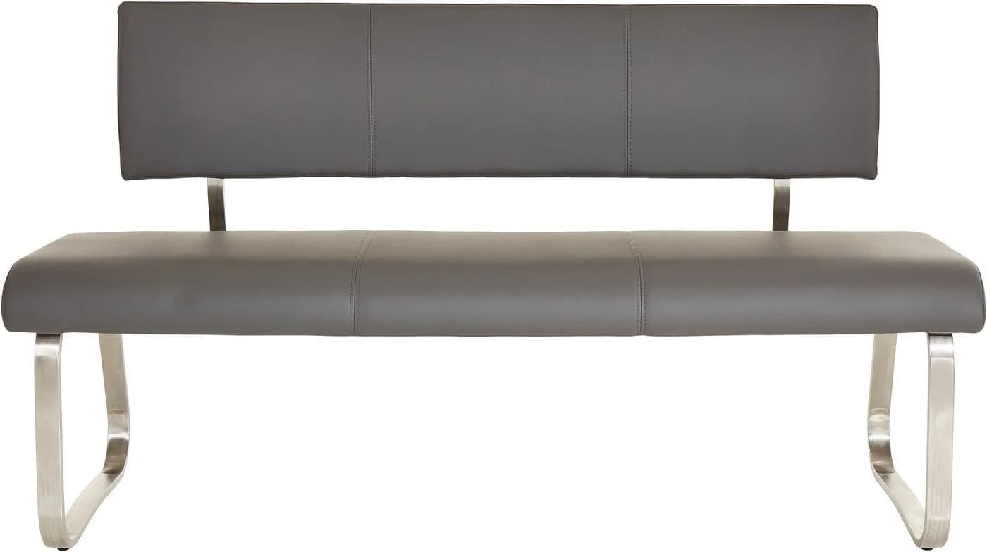 MCA Furniture Polsterbank Arco Grau Edelstahl Gebürstet - Bild 4
