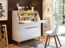 MCA furniture Sekretär Weiß/Matt mit Klapptür Bild 2