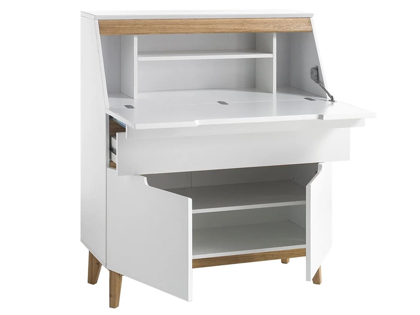 MCA furniture Sekretär Weiß/Matt mit Klapptür - Bild 4