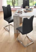 MCA FURNITURE Artos Freischwinger 2er-Set Schwarz Kunstleder Bild 1