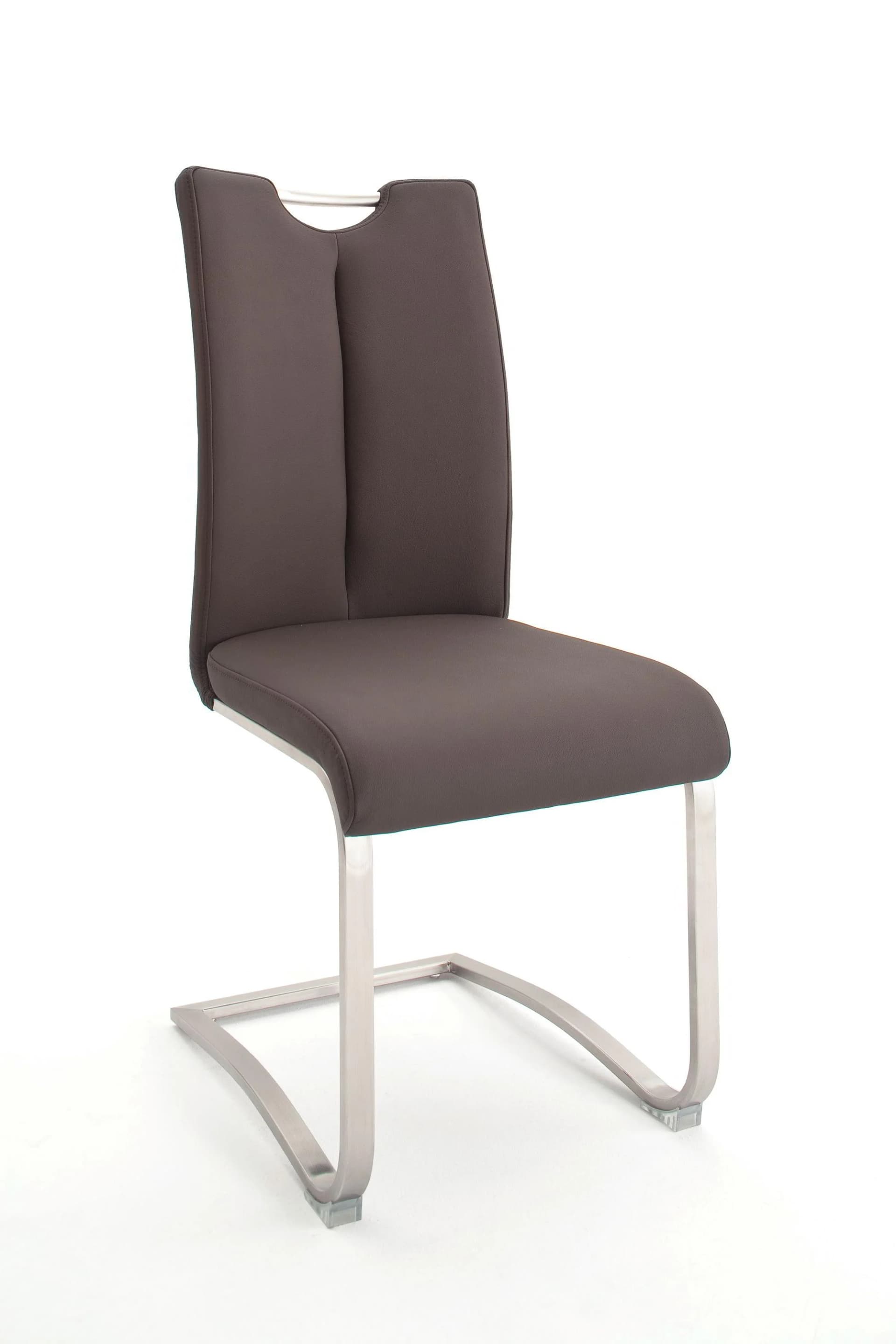 MCA Furniture Artos Freischwinger 2er-Set Echtes Leder Braun