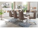 MCA Furniture Artos Freischwinger 2er-Set Leder Braun/Edelstahl Bild 5
