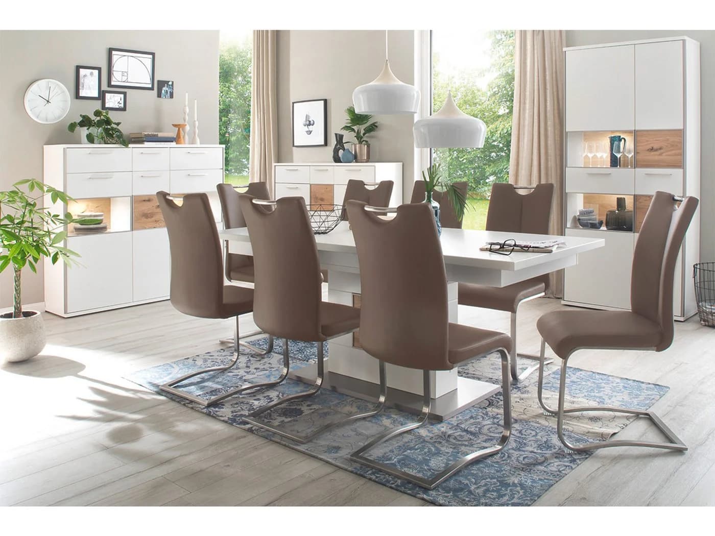 MCA Furniture Artos Freischwinger 2er-Set Leder Braun/Edelstahl - Bild 5