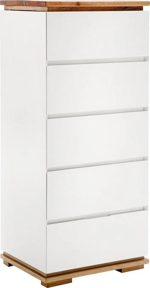 MCA furniture Kommode Chiaro Weiß Eiche 5 Schubladen - Bild 2