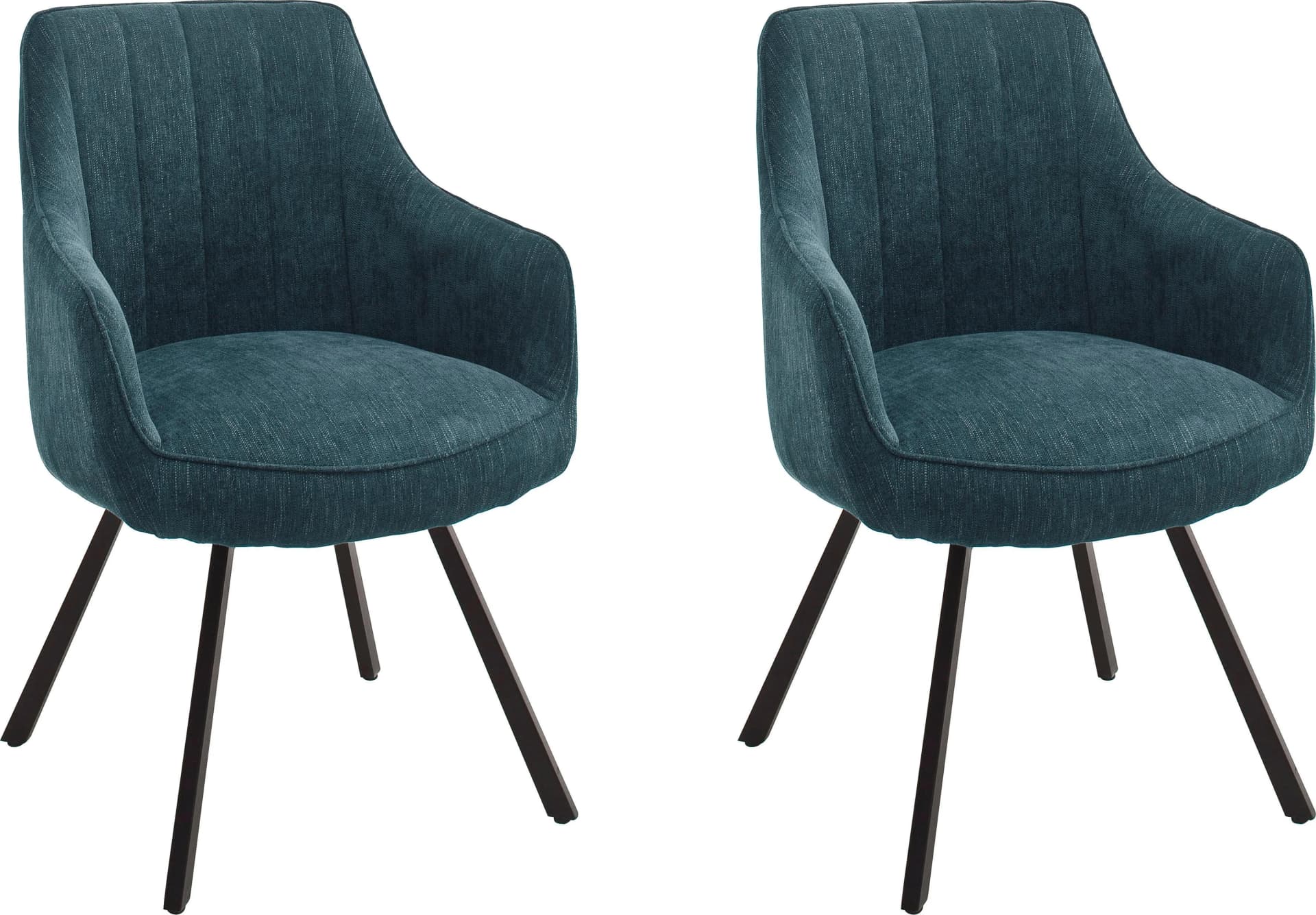 Esszimmerstuhl MCA FURNITURE "Sassello" Petrol 180° drehbar