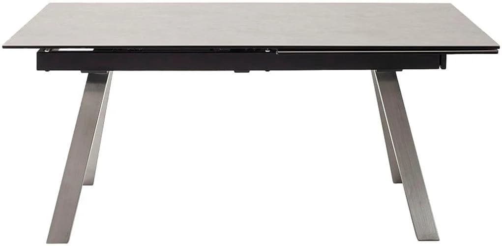 MCA furniture TOBAGO Auszugtisch 180-260 cm Hellgrau Edelstahl