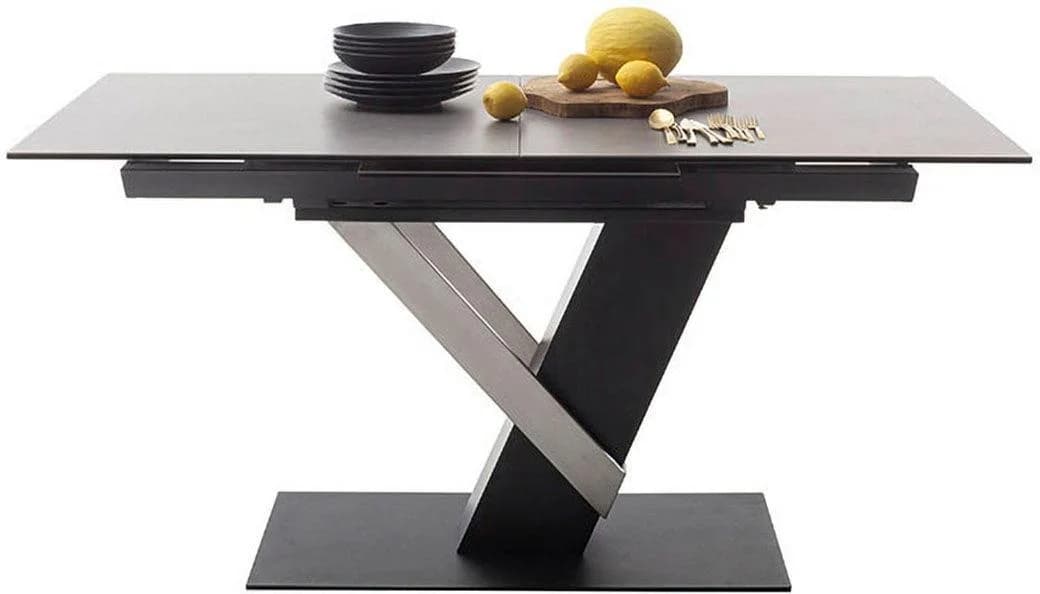 MCA furniture Esstisch MASSARO mit Synchronauszug Grau/Schwarz