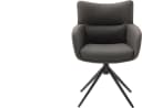 MCA FURNITURE LIMONE 4-Fußstuhl Set 2-tlg. Anthrazit Leder Drehstuhl Bild 4
