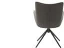 MCA FURNITURE LIMONE 4-Fußstuhl Set 2-tlg. Anthrazit Leder Drehstuhl Bild 5