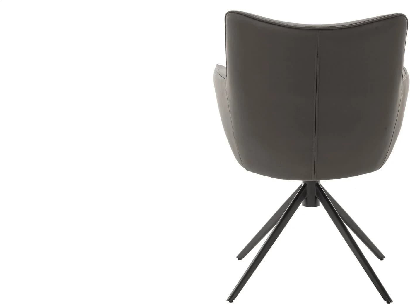 MCA FURNITURE LIMONE 4-Fußstuhl Set 2-tlg. Anthrazit Leder Drehstuhl - Bild 5