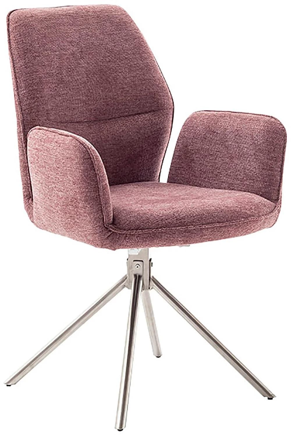 MCA Furniture Esszimmerstuhl GREYTON Himbeer 2er-Set Drehbar