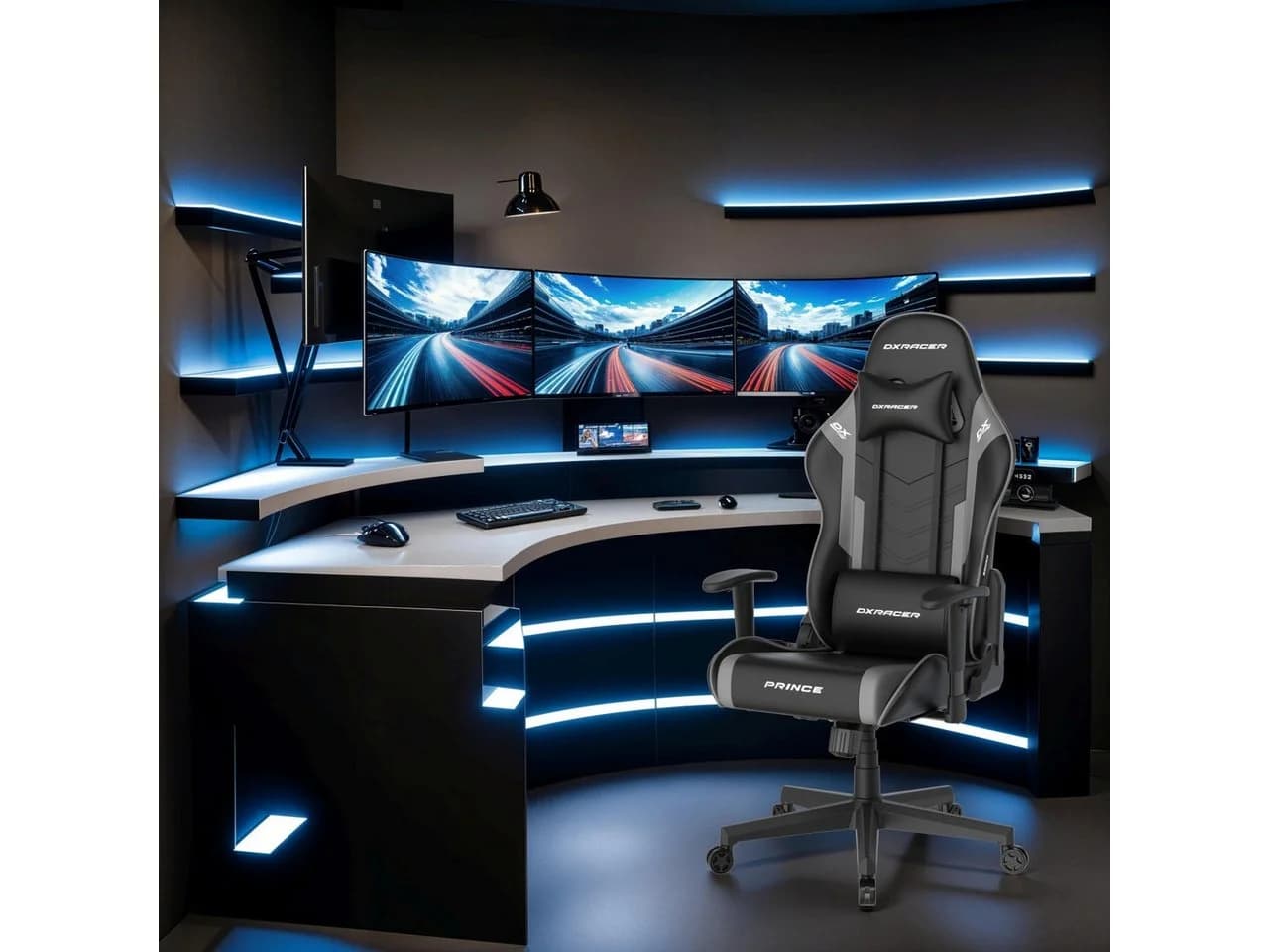 MCA FURNITURE DX Racer Prince Gamingchair Schwarz