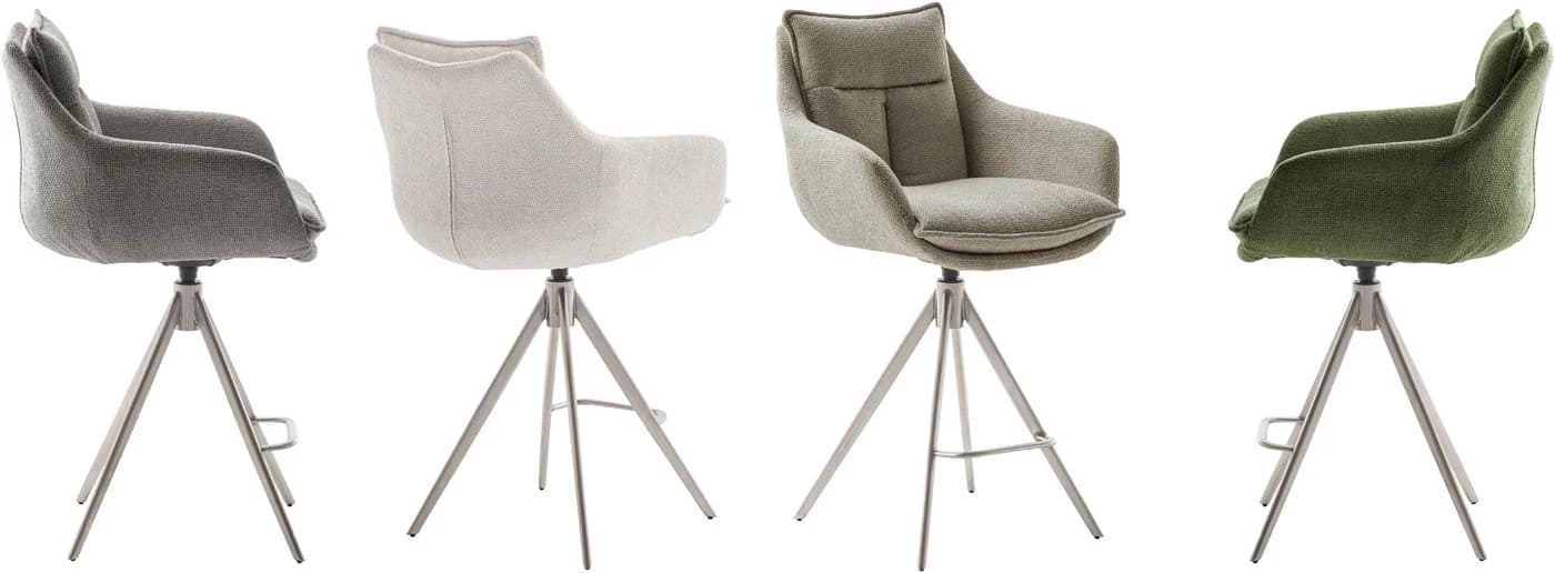 MCA furniture Parker Tresenstuhl mit Armlehnen Barhocker 360° drehbar Olive - Bild 3