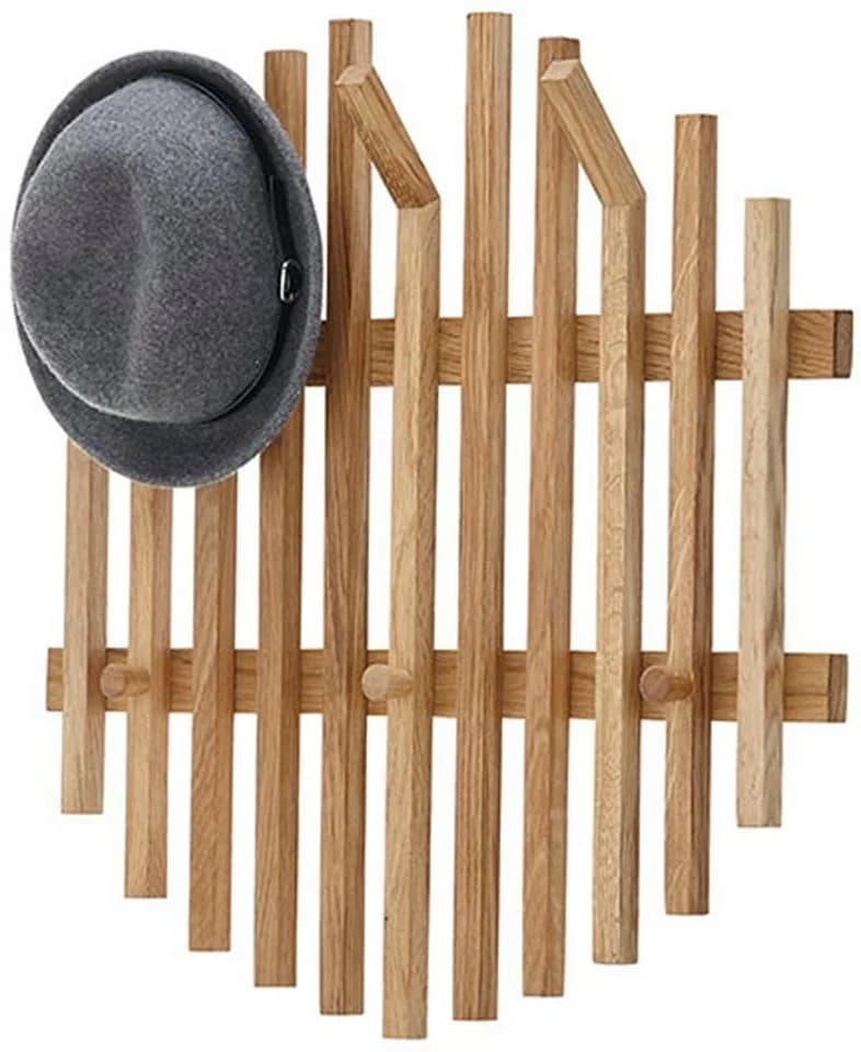 MCA FURNITURE BANTRY Garderobenpaneel Eiche Massivholz 6 Haken - Bild 4