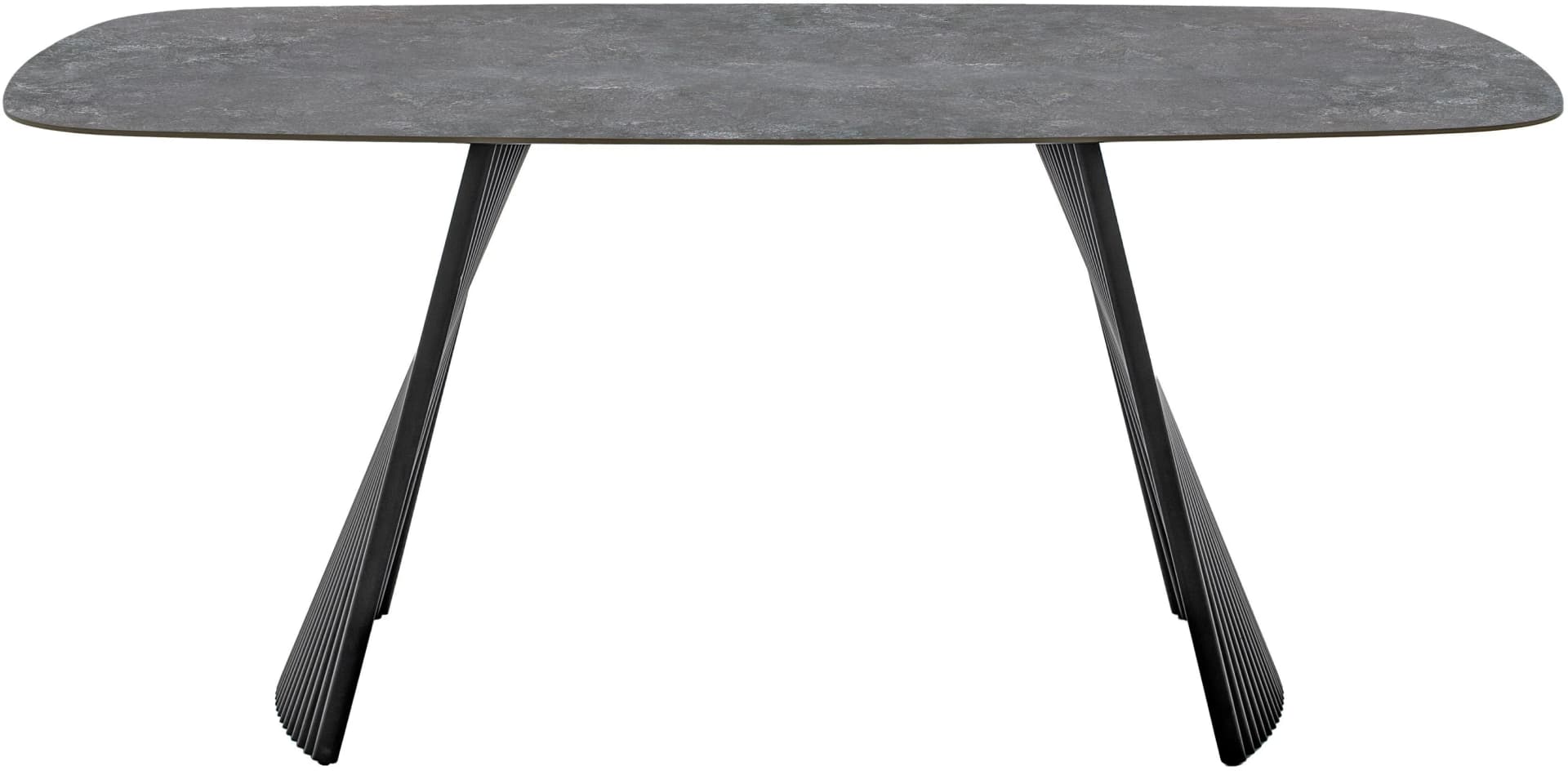 MCA FURNITURE TOBELO Esstisch Keramik Anthrazit Marmoriert Wangengestell