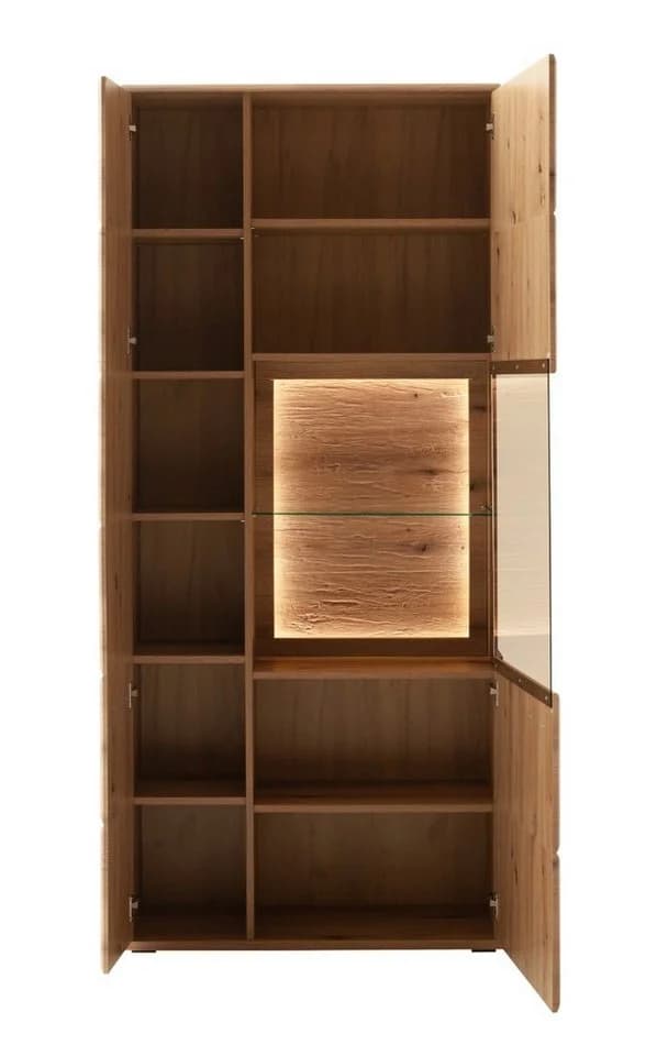 MCA furniture Vitrine Naxos Eiche Evoke Glas anthrazit - Bild 4