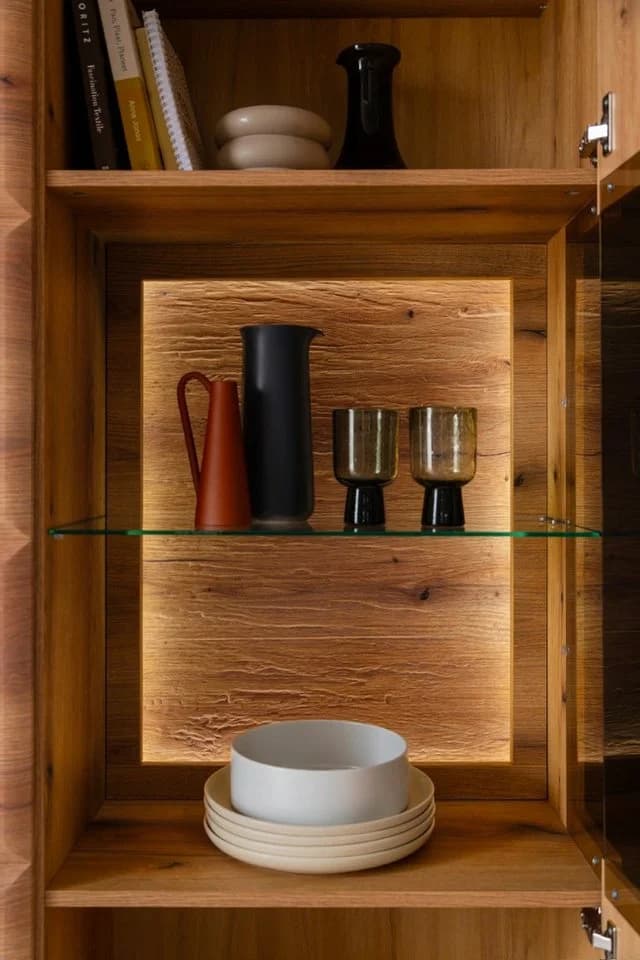 MCA furniture Vitrine Naxos Eiche Evoke Glas anthrazit - Bild 5