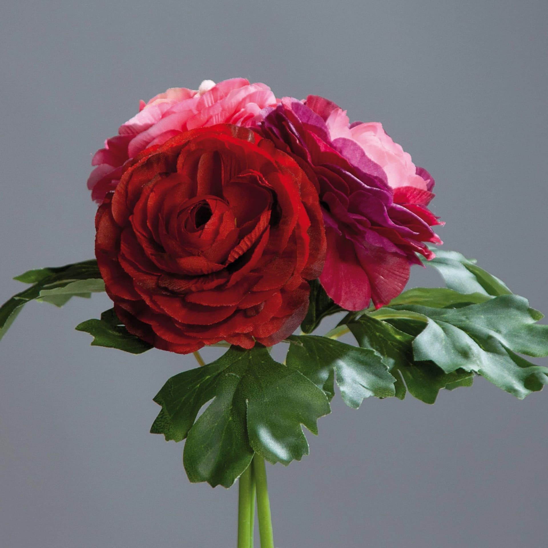 Kunstblume Ranunkel Rot Kunststoff Keramik DPI