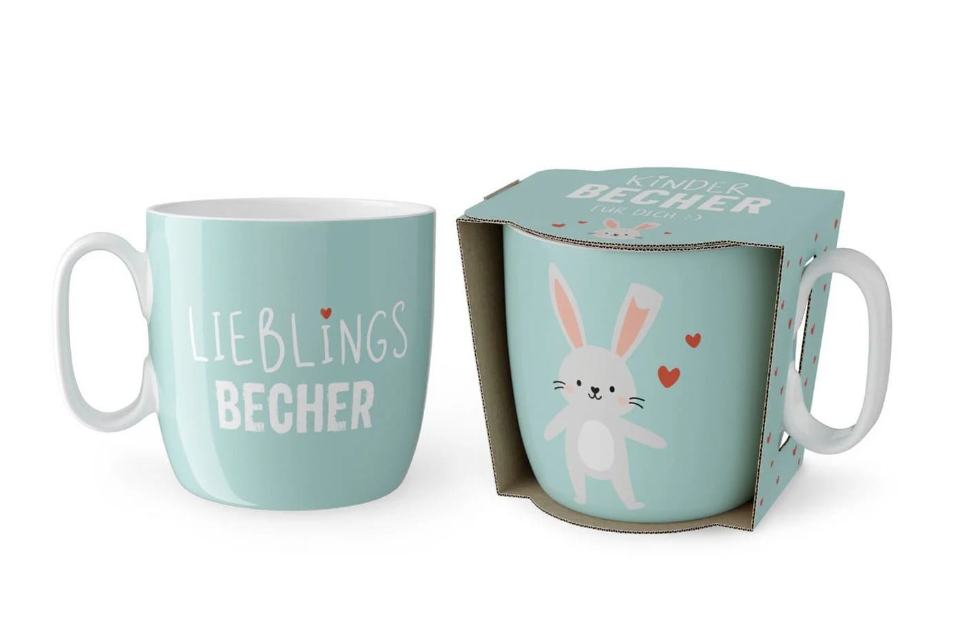 La Vida Kinder-Tasse Porzellan 150ml Bunt Hase