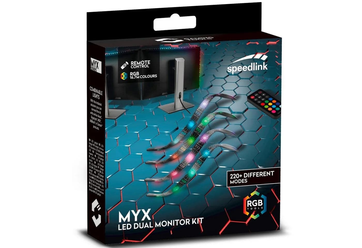 Speedlink LED Dekolicht MYX LED PC 2x Monitor Kit RGB Beleuchtung